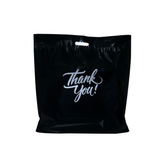 20 X 20 Thank You Plastic Bags, Printed Plastic Merchandise Bags 2 Mil With Die Cut Handle, Pack of 100 - Infinite Pack
